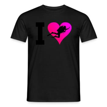 Plongée sous-marine Scuba Diver Free Dive Diver - T-shirt homme - noir - Devant - AI Model Male 178 light (178cm)