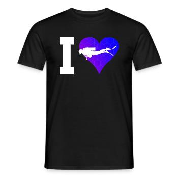 Plongeurs Hommes Plongée Libre Plongée - T-shirt homme - noir - Devant - AI Model Male 178 light (178cm)