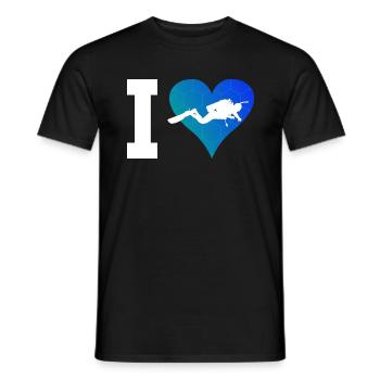Free Dive Scuba Diver Taucher Diver Tauchen - Männer T-Shirt - Schwarz - Vorne - AI Model Male 178 light (178cm)