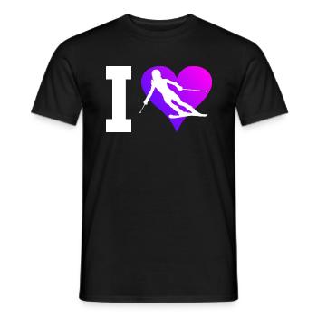 Skiing Skiing Ski Men Skiers Freestyle Sk - Men's T-Shirt - black - Front - AI Model Male 178 light (178cm)