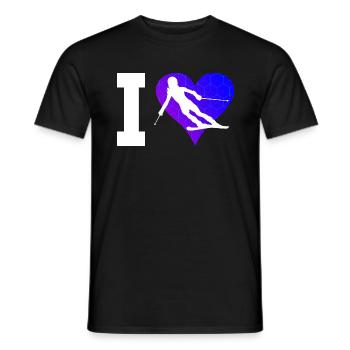 Cascade Ski Freestyle Ski Ski Ski - T-shirt homme - noir - Devant - AI Model Male 178 light (178cm)
