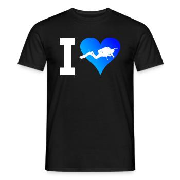 Plongeur Plongée sous-marine Plongée sous-marine Hommes - T-shirt homme - noir - Devant - AI Model Male 178 light (178cm)