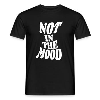 Pas dans l’humeur - humeur - funky - dire - T-shirt homme - noir - Devant - AI Model Male 178 light (178cm)