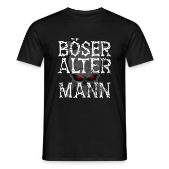 Böser alter Mann - Totenkopf - Männertag - Spruch - Männer T-Shirt - Schwarz - Vorne - AI Model Male 178 light (178cm)