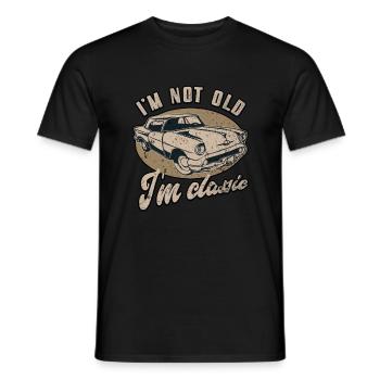 I'm not old I'm classic - Vintage Retro Auto - Men's T-Shirt - black - Front - AI Model Male 178 light (178cm)
