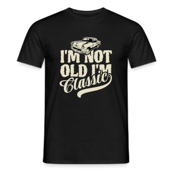 I'm not old I'm classic - Vintage Retro Auto - Men's T-Shirt - black - Front - AI Model Male 178 light (178cm)