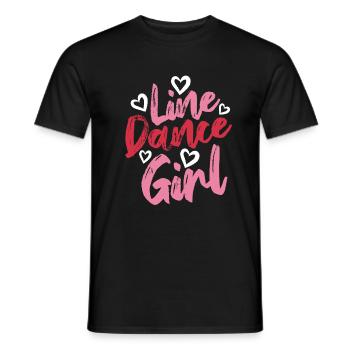 Linedance Girl - Linedancing Country Music - Men's T-Shirt - black - Front - AI Model Male 178 light (178cm)