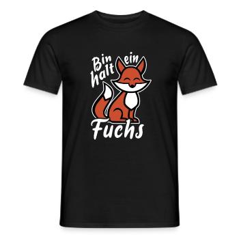 Bin halt ein Fuchs - schlau und clever - für Jungs - Männer T-Shirt - Schwarz - Vorne - AI Model Male 178 light (178cm)