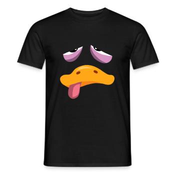 Shrovetide - Carnival - Köstüm - drunken duck - Men's T-Shirt - black - Front - AI Model Male 178 light (178cm)