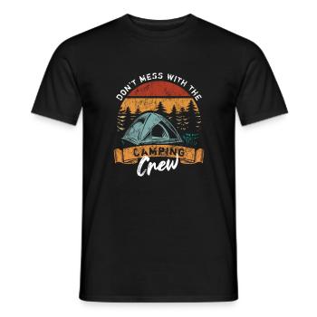 Don't mess with the Camping Crew - Men's T-Shirt - black - Front - AI Model Male 178 light (178cm)