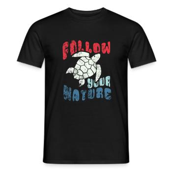 Suivez votre nature - Sea Turtle - T-shirt homme - noir - Devant - AI Model Male 178 light (178cm)