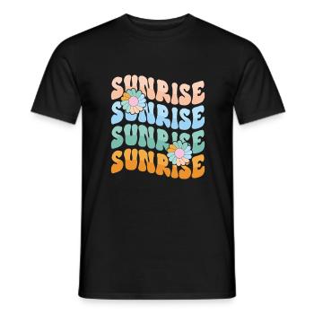 Sunrise - Men's T-Shirt - black - Front - AI Model Male 178 light (178cm)