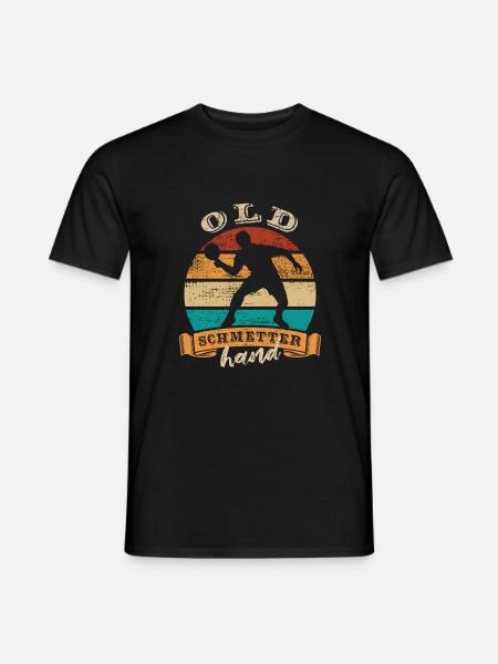 Old Schmetterhand Tischtennis Schmetterball - Männer T-Shirt - Schwarz