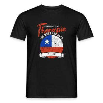 Ich brauche keine Therapie ich muss nach Chile - Männer T-Shirt - Schwarz - Vorne - AI Model Male 178 light (178cm)