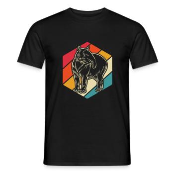 Tapir Vintage Retro - Cadeau - T-shirt homme - noir - Devant - AI Model Male 178 light (178cm)