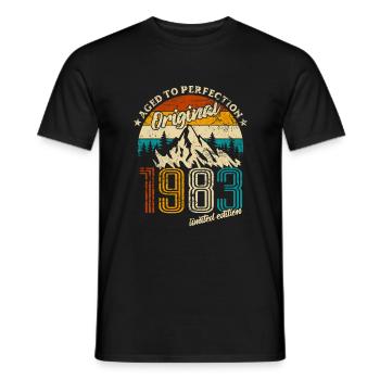 Original 1983 Limited Edition - Geschenk - Männer T-Shirt - Schwarz - Vorne - AI Model Male 178 light (178cm)