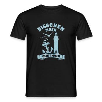 Bisschen Meer geht immer - Küsten Fan - Spruch - Männer T-Shirt - Schwarz - Vorne - AI Model Male 178 light (178cm)