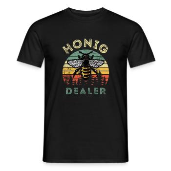 Honig Dealer - Bienenflüsterer - Biene - Imker - Männer T-Shirt - Schwarz - Vorne - AI Model Male 178 light (178cm)