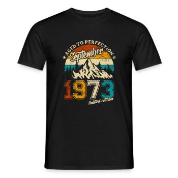 Limited Edition September 1973 Geburtstag Geschenk - Männer T-Shirt - Schwarz - Vorne - AI Model Male 178 light (178cm)