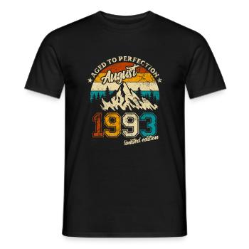 Limited Edition August 1993 Geburtstag Geschenk - Männer T-Shirt - Schwarz - Vorne - AI Model Male 178 light (178cm)