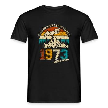 Limited Edition August 1973 Geburtstag Geschenk - Männer T-Shirt - Schwarz - Vorne - AI Model Male 178 light (178cm)
