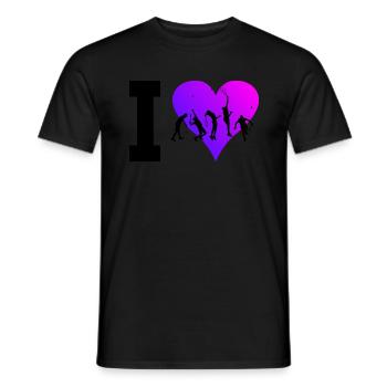 Tennis Tennis Tennis Tennis Femmes Jeux de Tennis - T-shirt homme - noir - Devant - AI Model Male 178 light (178cm)
