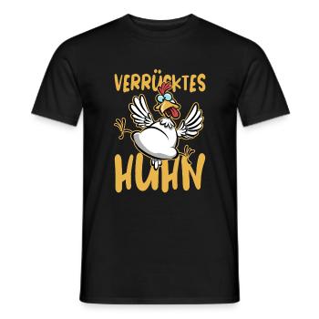 verrücktes Huhn, Hühnerfan, lustiges Huhn Cartoon - Männer T-Shirt - Schwarz - Vorne - AI Model Male 178 light (178cm)