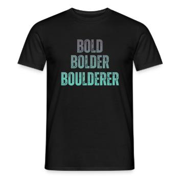 Bloc Bold Bolder Boulderer - T-shirt homme - noir - Devant - AI Model Male 178 light (178cm)