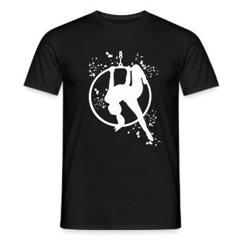 Aerialist Aerial Ring Lyra Air Ring - Men's T-Shirt - black - Front - AI Model Male 178 light (178cm)