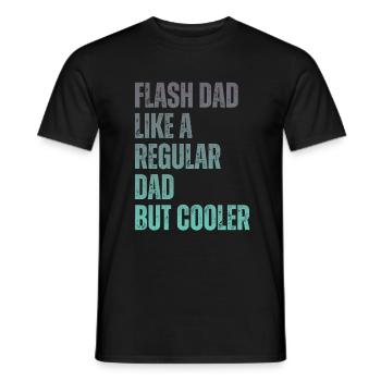 Bloc Flash Papa Boulderer - T-shirt homme - noir - Devant - AI Model Male 178 light (178cm)