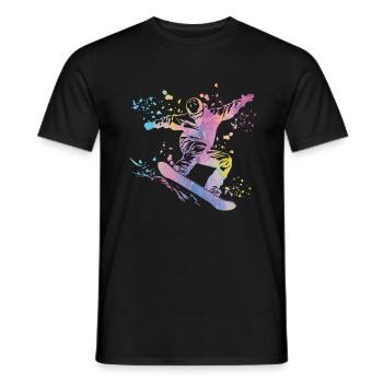 Snowboarder Snowboarding Snowboard - Men's T-Shirt - black - Front - AI Model Male 178 light (178cm)