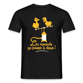 Enten mit Französisch Humor - Männer T-Shirt - Schwarz - Vorne - AI Model Male 178 light (178cm)