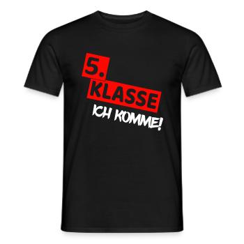 Einschulung 5. Klasse Gymnasium Realschule - Männer T-Shirt - Schwarz - Vorne - AI Model Male 178 light (178cm)