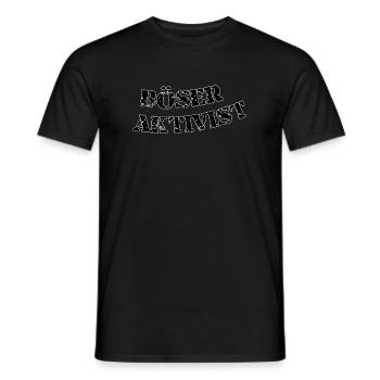 böser Aktivist - Männer T-Shirt - Schwarz - Vorne - AI Model Male 178 light (178cm)