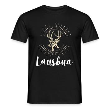 Lausbua Hirsch Lederhosen - Männer T-Shirt - Schwarz - Vorne - AI Model Male 178 light (178cm)