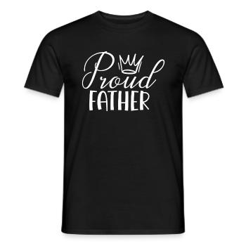 Père fier - T-shirt homme - noir - Devant - AI Model Male 178 light (178cm)