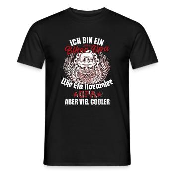 Ich Bin Ein Biker Opa Spruch Geschenkidee - Männer T-Shirt - Schwarz - Vorne - AI Model Male 178 light (178cm)