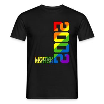 LGBTQ 2002 RAINBOW QUEER 23E ANNIVERSAIRE PRIDE - T-shirt homme - noir - Devant - AI Model Male 178 light (178cm)