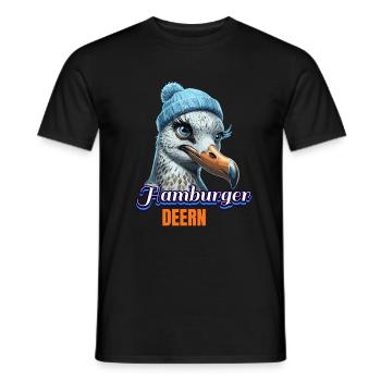 Hamburg Hamburger Deern Bonnet Seagull d’Allemagne du Nord - T-shirt homme - noir - Devant - AI Model Male 178 light (178cm)