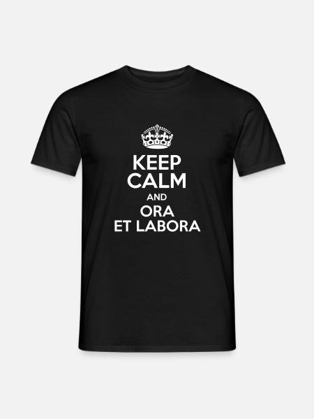 Bleib ruhig und jetzt und labora 2B - Männer T-Shirt - Schwarz