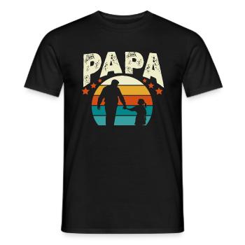 Papa Vintage - T-shirt homme - noir - Devant - AI Model Male 178 light (178cm)