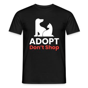 Adopt - dont shop I Tierretter - Männer T-Shirt - Schwarz - Vorne - AI Model Male 178 light (178cm)