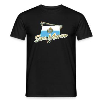 San Marino - Männer T-Shirt - Schwarz - Vorne - AI Model Male 178 light (178cm)