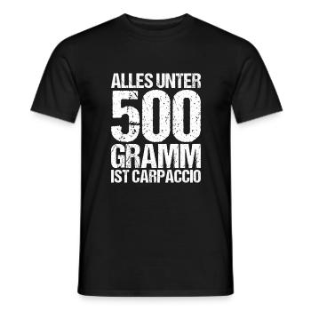 Grillschürze Grillen Geschenk Alles unter 500g - Männer T-Shirt - Schwarz - Vorne - AI Model Male 178 light (178cm)
