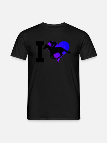 Équitation Course Équitation Saut d'obstacles - T-shirt homme - noir