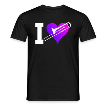 Trombone Trombonist Trombonists Brass Band - Men's T-Shirt - black - Front - AI Model Male 178 light (178cm)