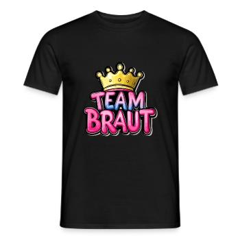 Team Braut Hochzeit Junggesellinnen Abschied - Männer T-Shirt - Schwarz - Vorne - AI Model Male 178 light (178cm)