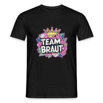 Team Braut Krone - Männer T-Shirt - Schwarz - Vorne - AI Model Male 178 light (178cm)