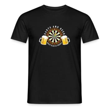 Darts and Beer - Dartscheibe Turnier Sport Spass - Männer T-Shirt - Schwarz - Vorne - AI Model Male 178 light (178cm)