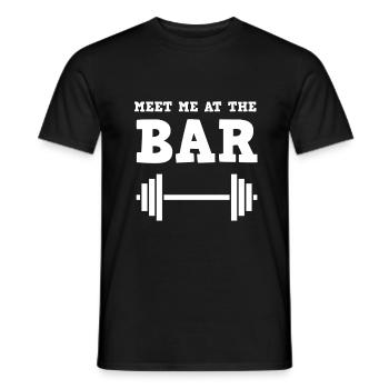 Gym fitness funny saying gym - Men's T-Shirt - black - Front - AI Model Male 178 light (178cm)